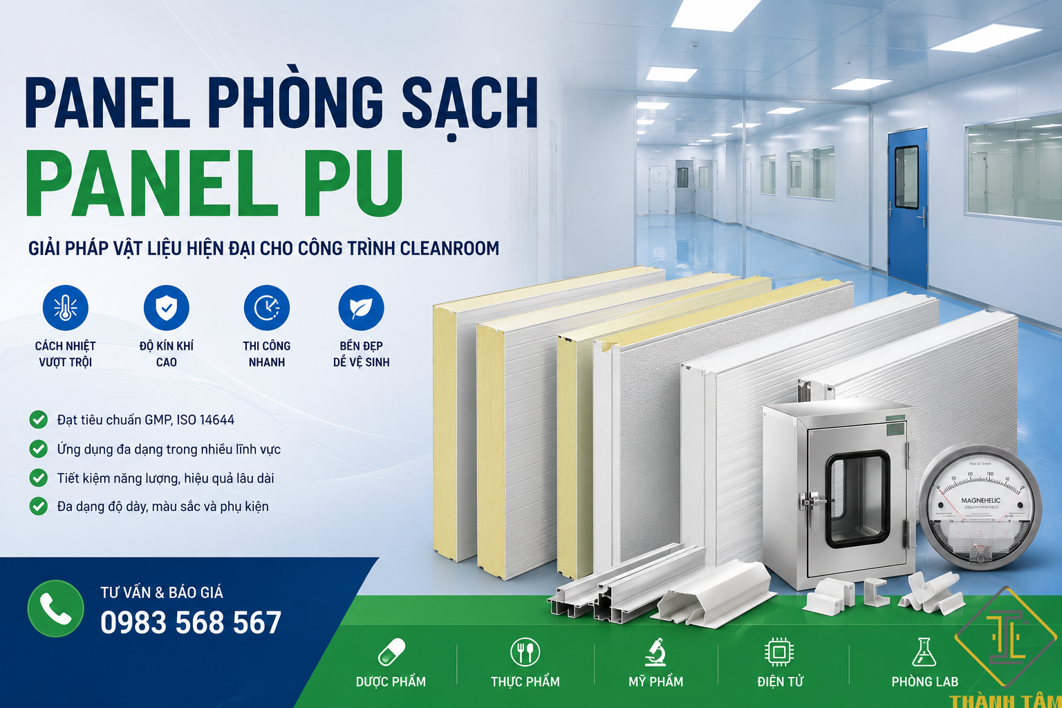 Panel phòng sạch hoặc Panel PU